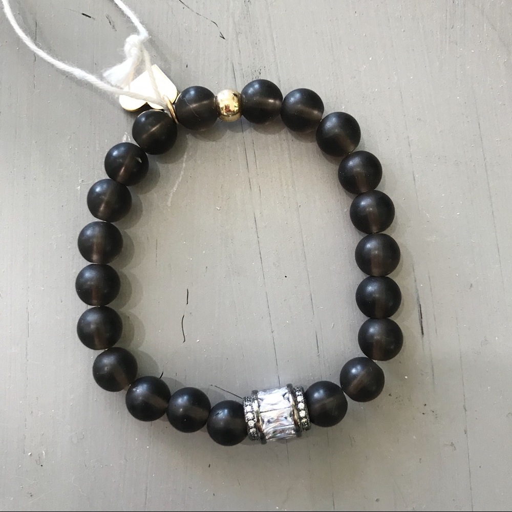 Love Poppy Stretch Bracelet with Crystal